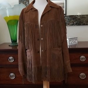 VINTAGE Suede Fringed Jacket